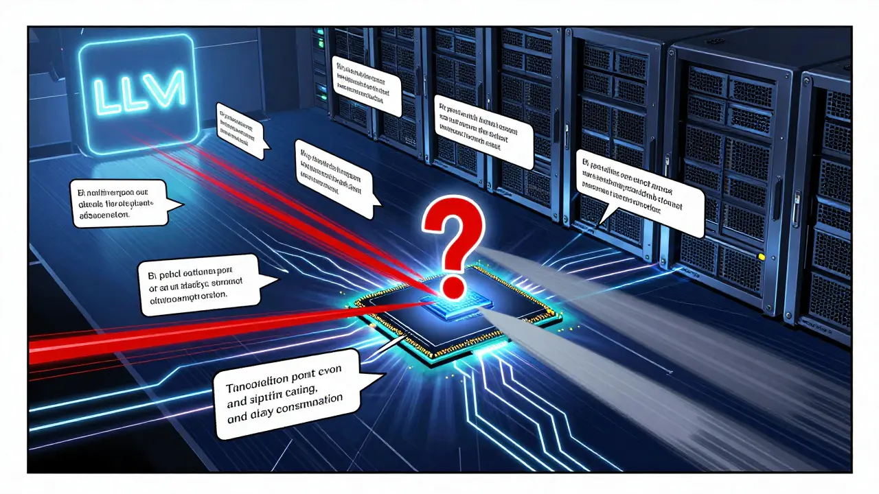 A GPU processes multiple user requests at once, with short prompts speeding ahead of long ones in a dynamic batch.