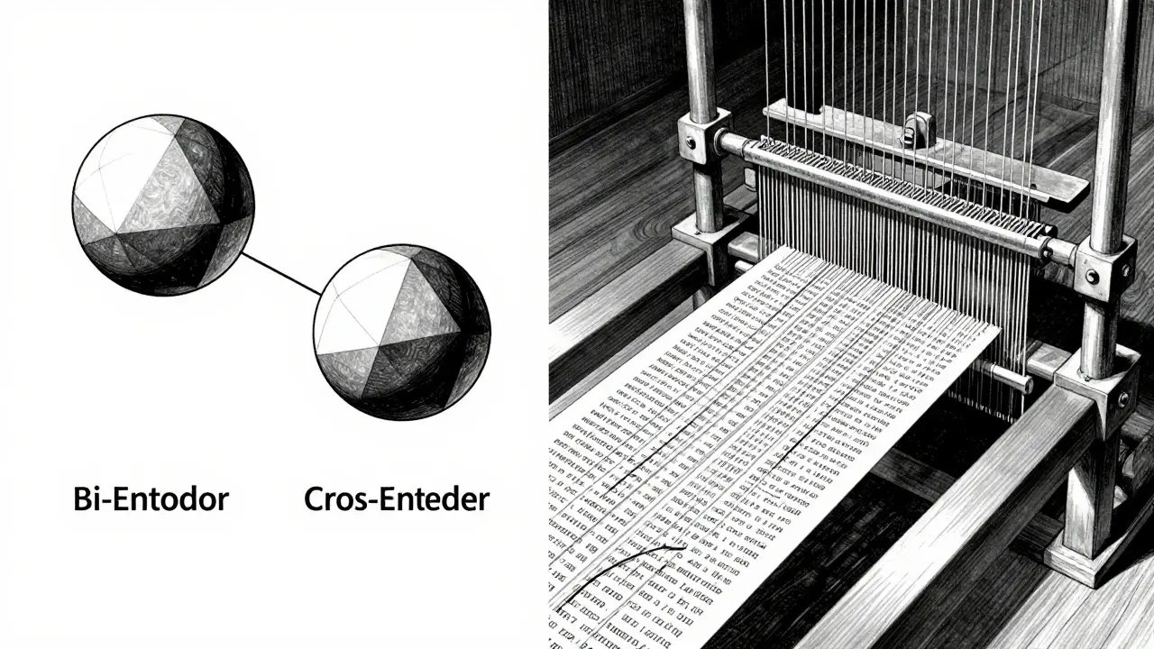 Comparison of separate vector spheres and a complex woven semantic loom in Gekiga style.