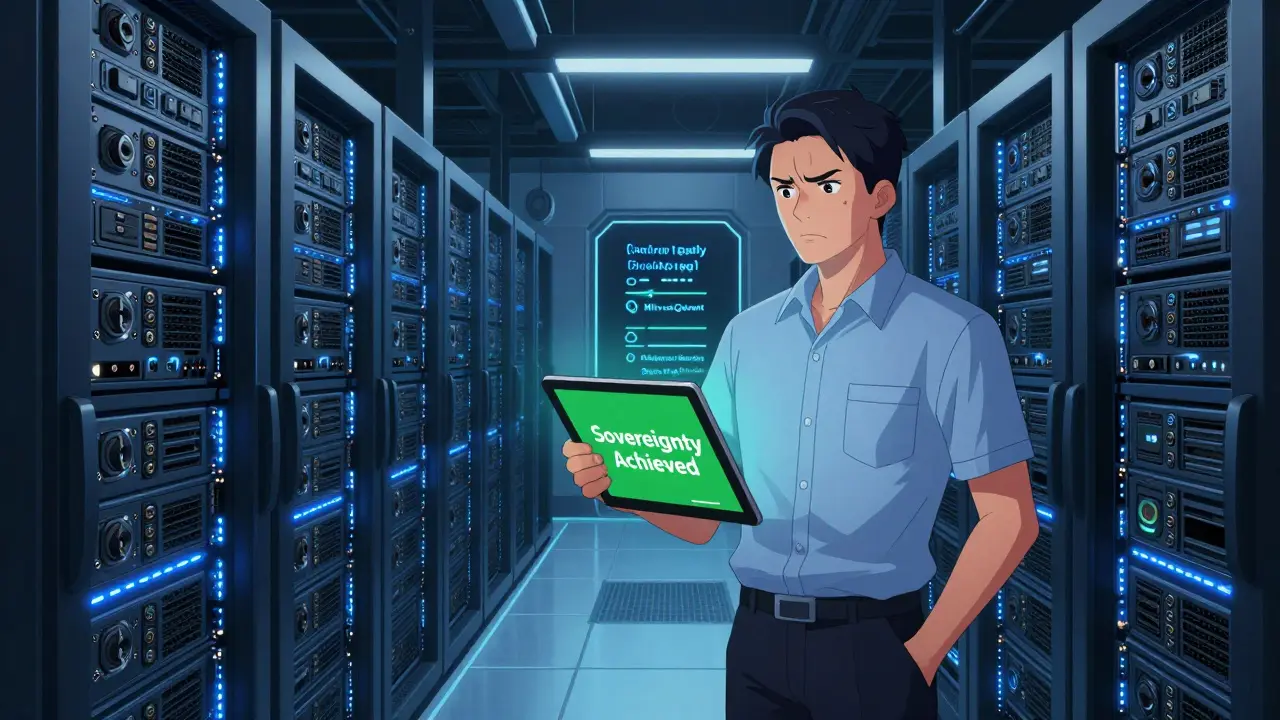 Engineer managing secure, self-hosted GPU server infrastructure