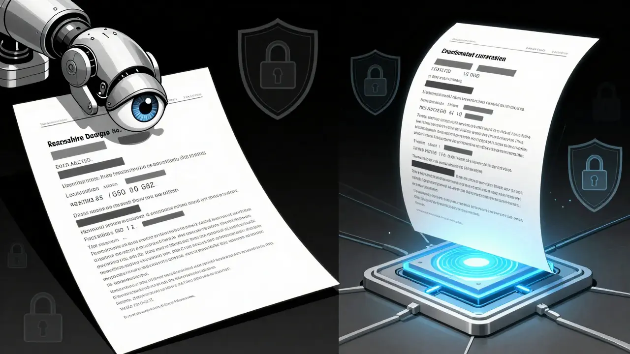 Gekiga style: Sensitive data redacted before entering the AI model