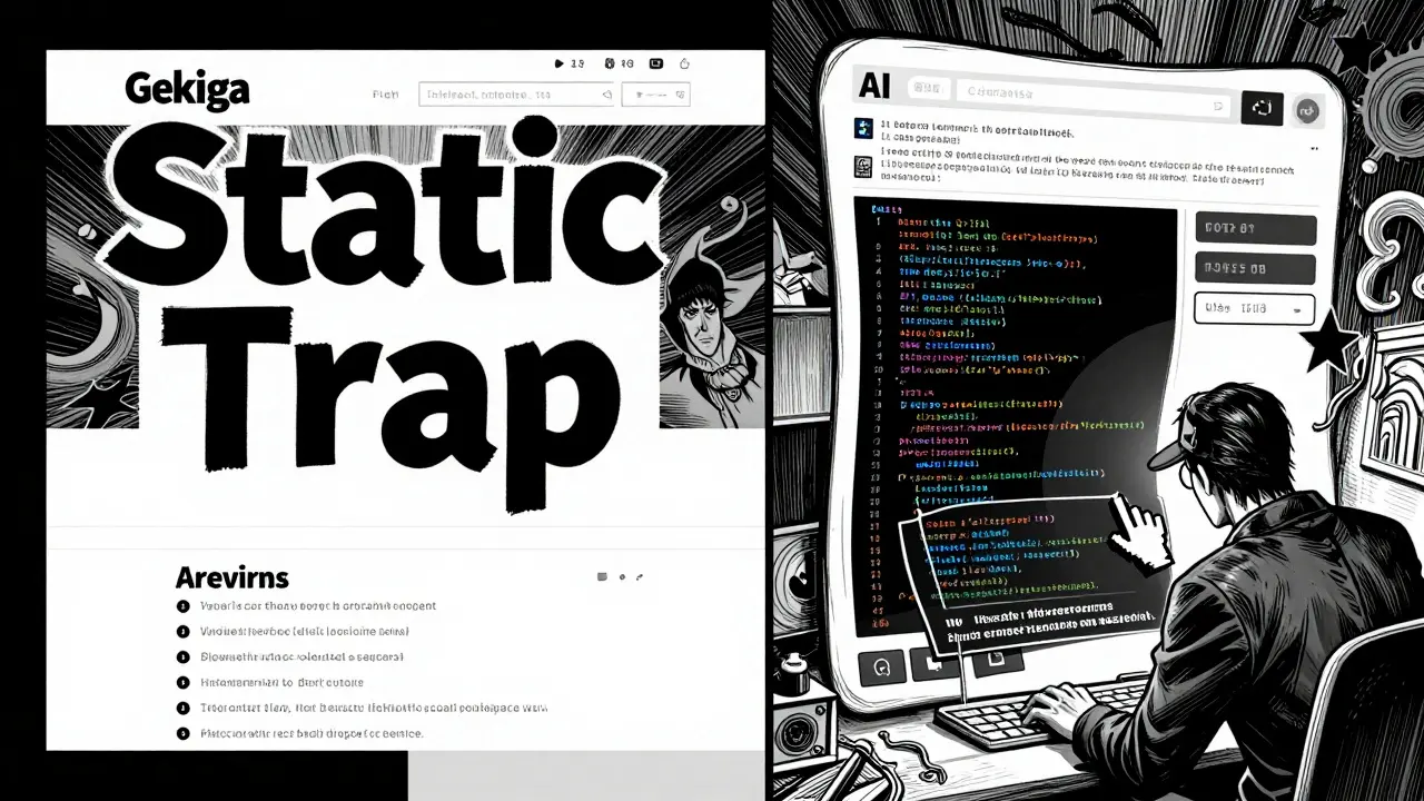 Manga panel: Static vs adaptive AI dark patterns comparison