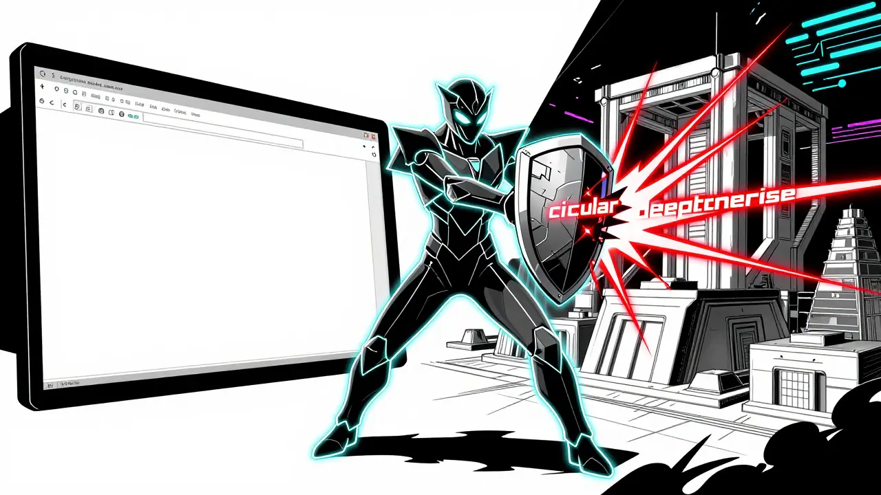 Digital guardian blocking dependency spikes between software layers