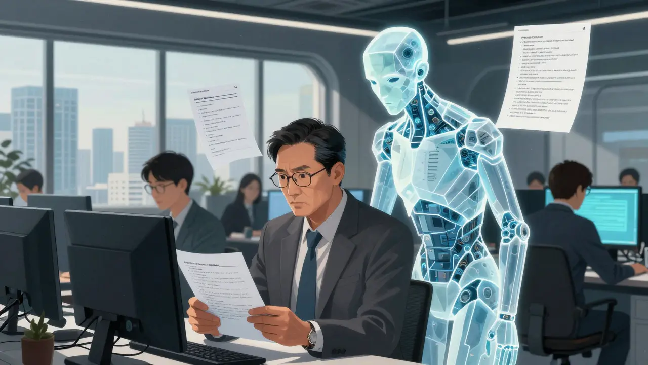 Human and AI collaborating on code in a regulated enterprise setting
