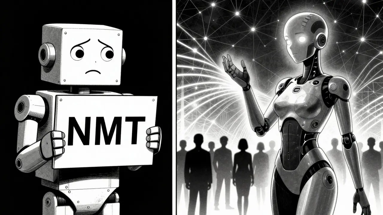 Comparison of rigid robot vs adaptive AI avatar in manga art