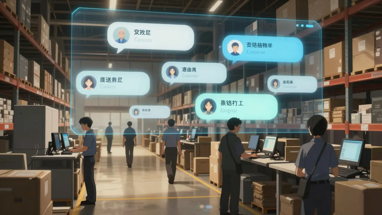 Efficient warehouse operations with AI-generated customer updates