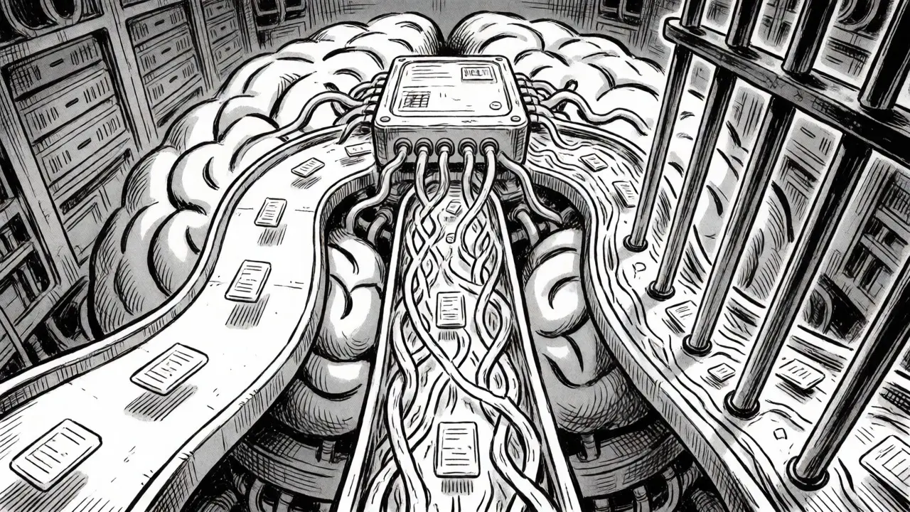 Abstract visualization of AI abstention pathways in Gekiga art