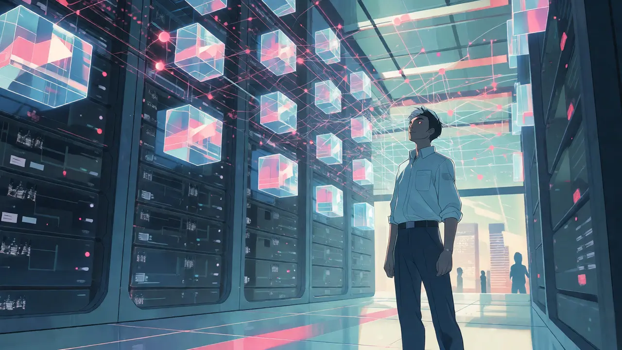 Engineer overseeing smooth structured data flow