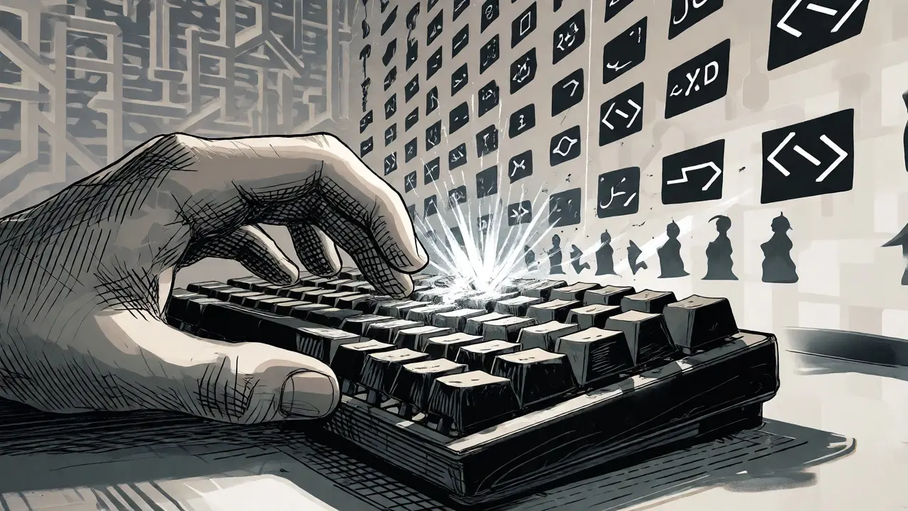 Hands typing code generating structured i18n schemas