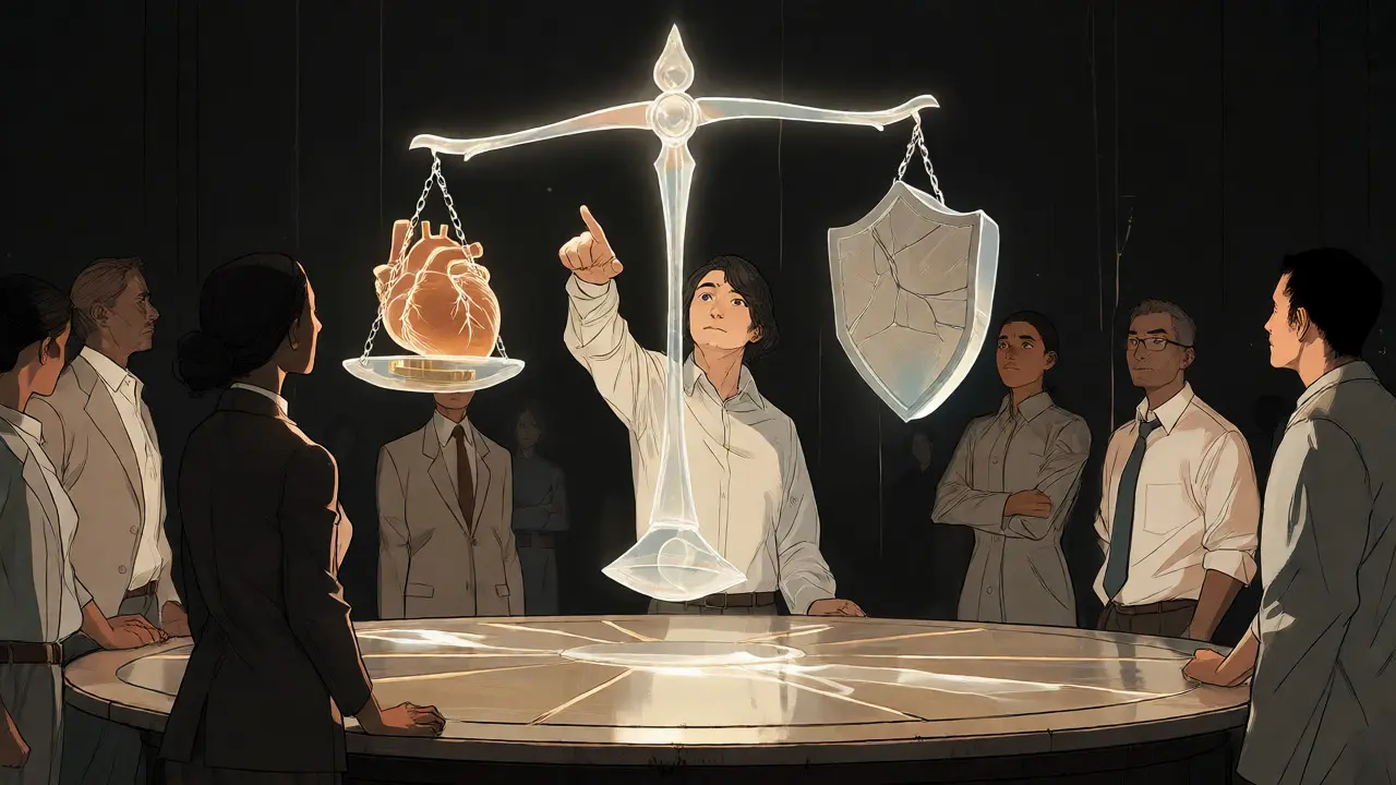 Team balancing adoption, impact, and risk on a mystical scale